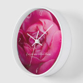 Rosa Rosa Uhr (Winkel)