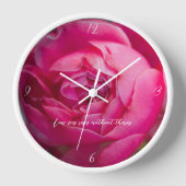 Rosa Rosa Uhr (Vorderseite)