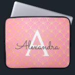 Rosa Rosa und Gold Art-Deco-Muster Monogramm Laptopschutzhülle<br><div class="desc">Blush Pink und Gold Art Deco Geometric Muster Monogram Laptop Case. Dieser Fall kann so angepasst werden,  dass er Ihren Anfangs- und Vornamen enthält. Wenn Sie passende Artikel wünschen,  wenden Sie sich bitte an den Designer.</div>