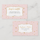 Rosa Rosa- und Goldstars-Gewinnspiel Visitenkarte (Vorne/Hinten)