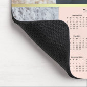 Rosa Rosa und Imitate Gold 2018 Foto Kalender Mousepad (Ecke)