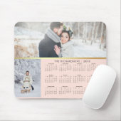 Rosa Rosa und Imitate Gold 2018 Foto Kalender Mousepad (Mit Mouse)