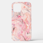Rosa Rosa und Lila Marbling Case-Mate iPhone Ca Hülle (Rückseite)