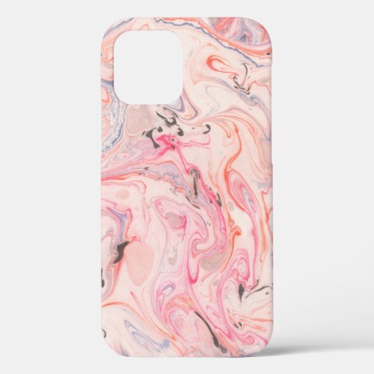 Rosa Rosa und Lila Marbling Case-Mate iPhone Ca Hülle (Rückseite)