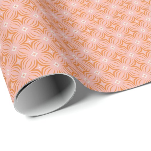 Rosa Rosa und Orange Infiniti Star Geschenkpapier (Rolleneckpunkt)