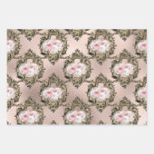 Rosa Rosa und Rose Gold Paris Rosé Geschenkpapier Set (Vorderseite)