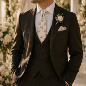 Rosa-rosa und Salbeigrüne Hochzeit Krawatte