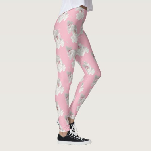 Rosa Rosa und Weiß Leggings (Rechts)