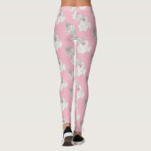 Rosa Rosa und Weiß Leggings (Rückseite)