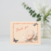 Rosa Rosa und Weiß Postkarte (Stehend Vorderseite)