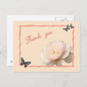 Rosa Rosa und Weiß Postkarte (Vorne/Hinten)