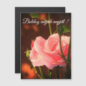 Rosa Rosa Ungarischer Muttertag - Magnetkarte (Vorne/Hinten)