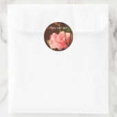 Rosa Rosa Ungarischer Muttertag Runder Aufkleber (Tasche)
