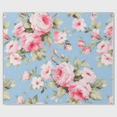 Rosa Rosa, Vintag Geschenkpapier (Flach)