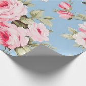 Rosa Rosa, Vintag Geschenkpapier (Ecke)