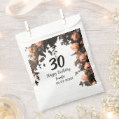 Rosa rosa Vintage Blume moderne 30. Geburtstag Geschenktütchen (Ausgeschnitten)