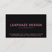 Rosa Rosa Visitenkarte (Rückseite)