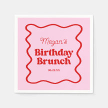 Rosa Rosa Wavy Border Birthday Brunch Party