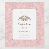 Rosa Rosa Weinetikett (Einzelnes Label)