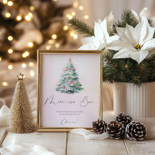 Rosa Rosa Winterweihnachtsbaum Mama-osa-Bar Poster