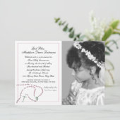 Rosa Rosary Kommune Foto Einladung (Stehend Vorderseite)