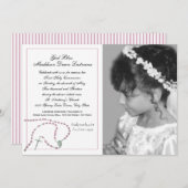 Rosa Rosary Kommune Foto Einladung (Vorne/Hinten)