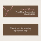 Rosa Rosary Small Tag (Vorne & Hinten)