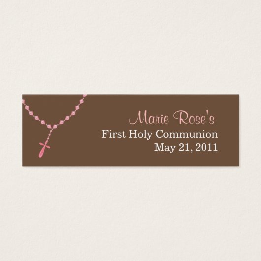 Rosa Rosary Small Tag (Vorderseite)