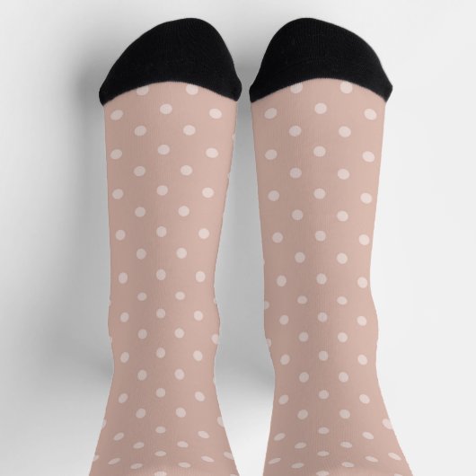 Rosa Röschenglanz-Punkte Socken (Oben)