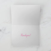 Rosa Rose #2 geklappt Danke Karte (Innenseite)