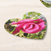 Rosa Rose #2 Untersetzer (angewinkelt)