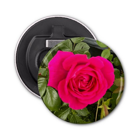 Rosa Rose #4 Flaschenöffner (Vorderseite)