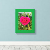 Rosa Rose #4 Leinwanddruck (Insitu (Holzboden))