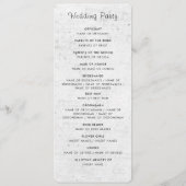 Rosa Rose Alte Wand Vintage Stilzeitschrift Hochze Programm (Rückseite)