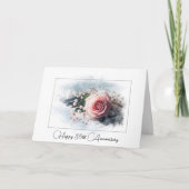 Rosa Rose am Klavier zum 30. Jubiläum Karte (Vorderseite)