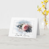 Rosa Rose am Klavier zum 65. Jahrestag Karte (Gelbe Blume)