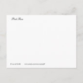 Rosa Rose Ankündigungspostkarte (Rückseite)