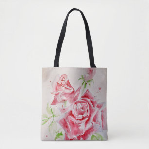 Rosa Rose Aquarell Blume Florenz Tasche