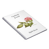 Rosa Rose Aquarell Blume Notizblock (Rechte Seite)