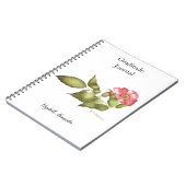 Rosa Rose Aquarell Blume Notizblock (Linke Seite)