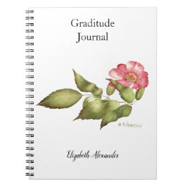 Rosa Rose Aquarell Blume Notizblock