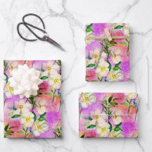 Rosa Rose Aquarellpapier