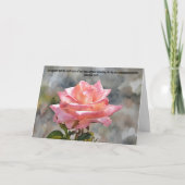Rosa Rose Art Bible Verse Denken Sie an Ihren Glau Karte (Vorderseite)