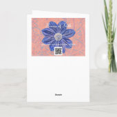 Rosa Rose Art Bible Verse Stärke Karte (Rückseite)