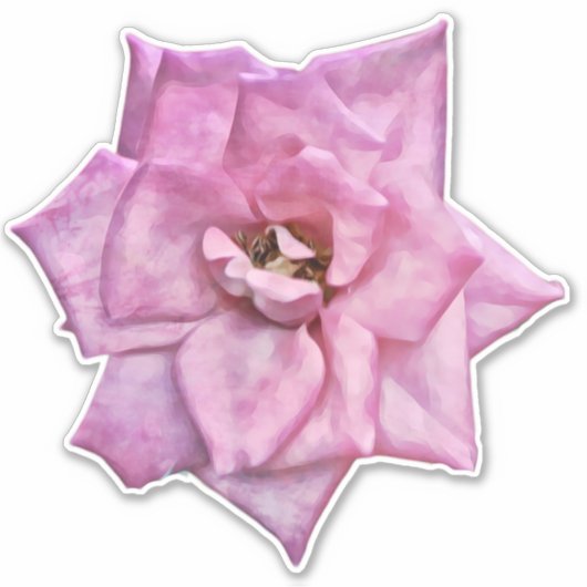 Rosa Rose Art Sticker (Vorderseite)