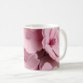 Rosa Rose Ästhetisches Blumenmuster Kaffeetasse (VorderseiteRechts)