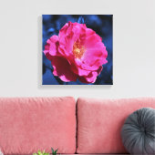 Rosa Rose auf der blauen Farbtönung Blume Leinwanddruck (Insitu (Wohnzimmer))
