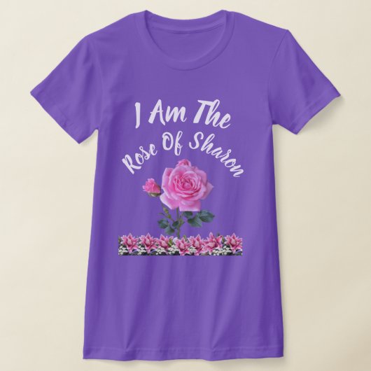 Rosa Rose auf Lavendel Hintergrund Frauen T - Shir T-Shirt (Ablage )