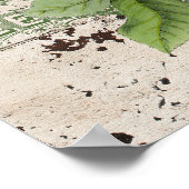 Rosa Rose auf rustikalem Holzpaneel Poster (Ecke)