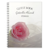 Rosa Rose auf weißer Hochzeit Notizblock (Vorderseite)